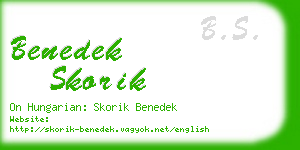 benedek skorik business card